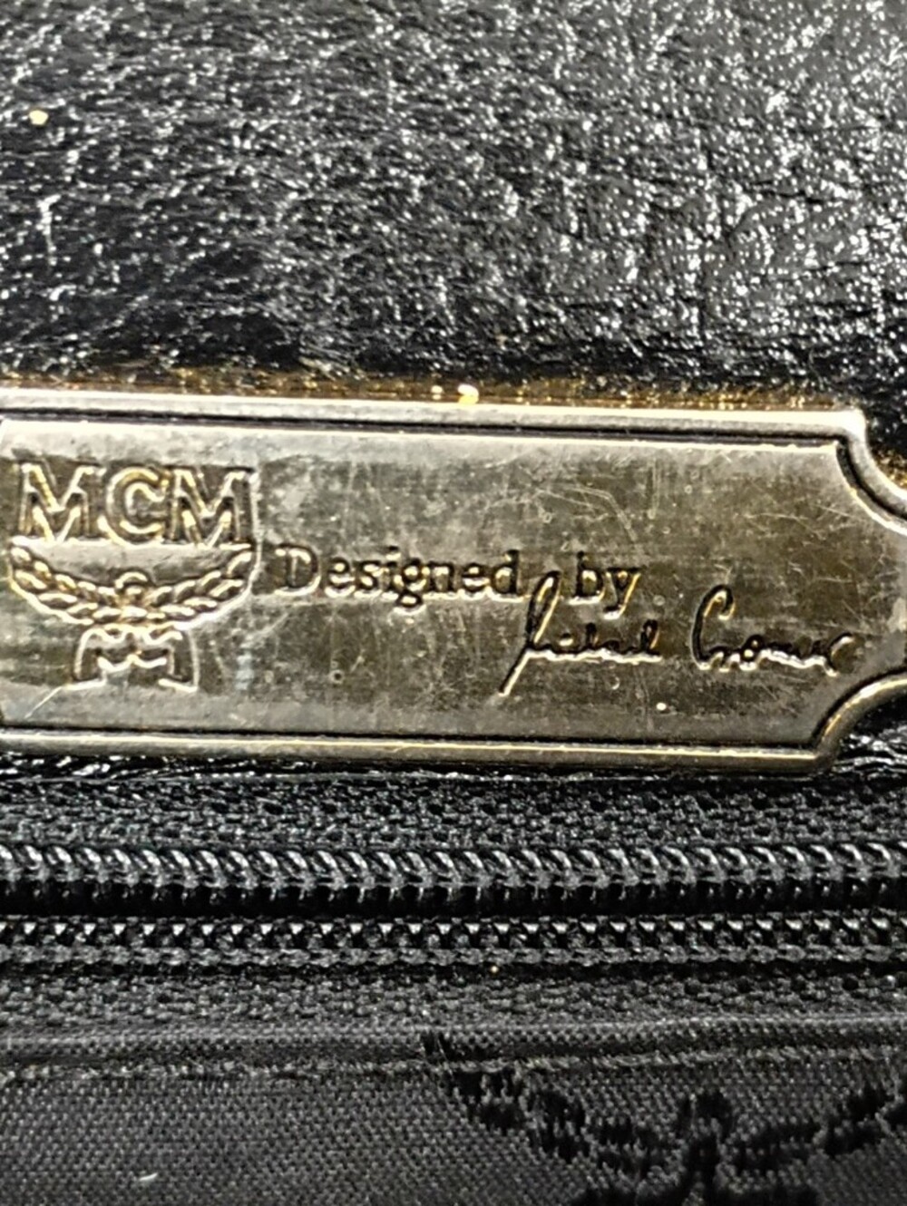 MCM Black Leather Crossbody with Gold Logo Studs - Picture 2 of 14